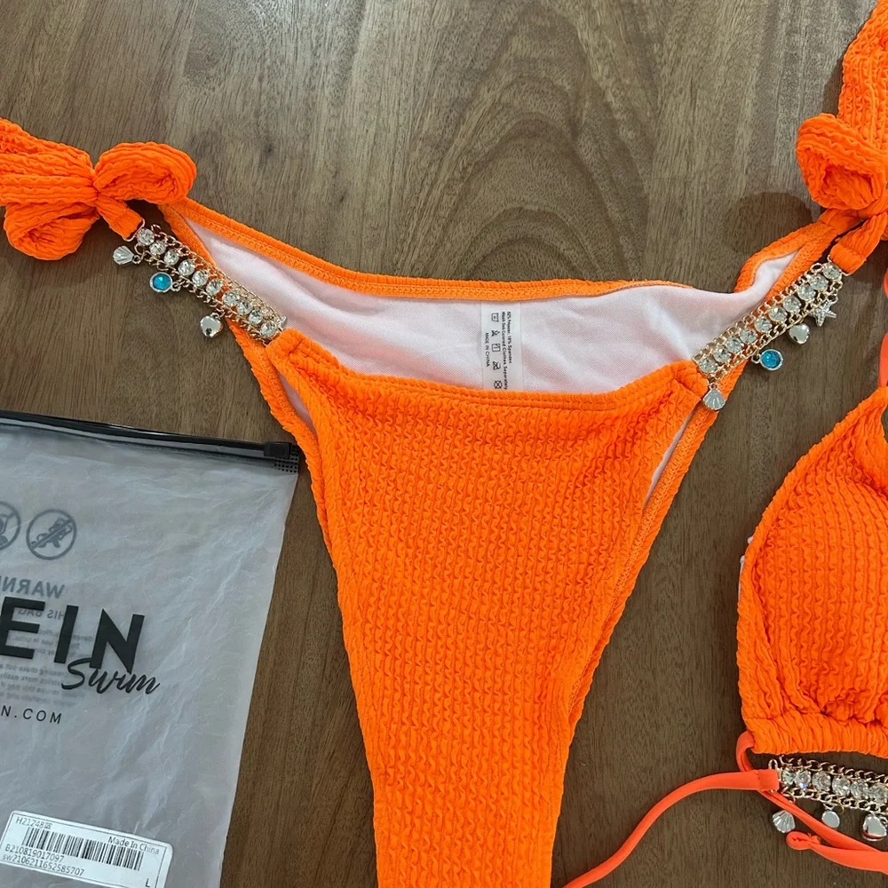 SHEIN Bright Orange Bikini Set - Picture 6 of 12